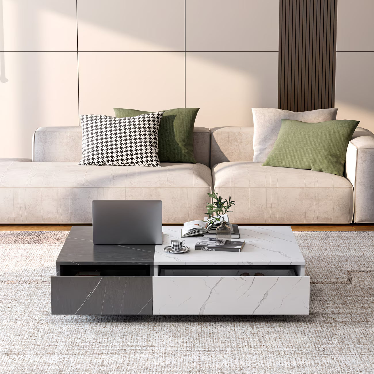 Modern Two Tone Coffee Table
