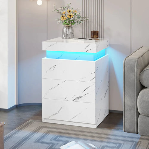 2x LED Nightstands