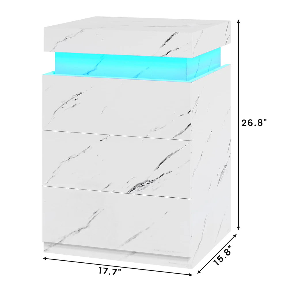 2x LED Nightstands