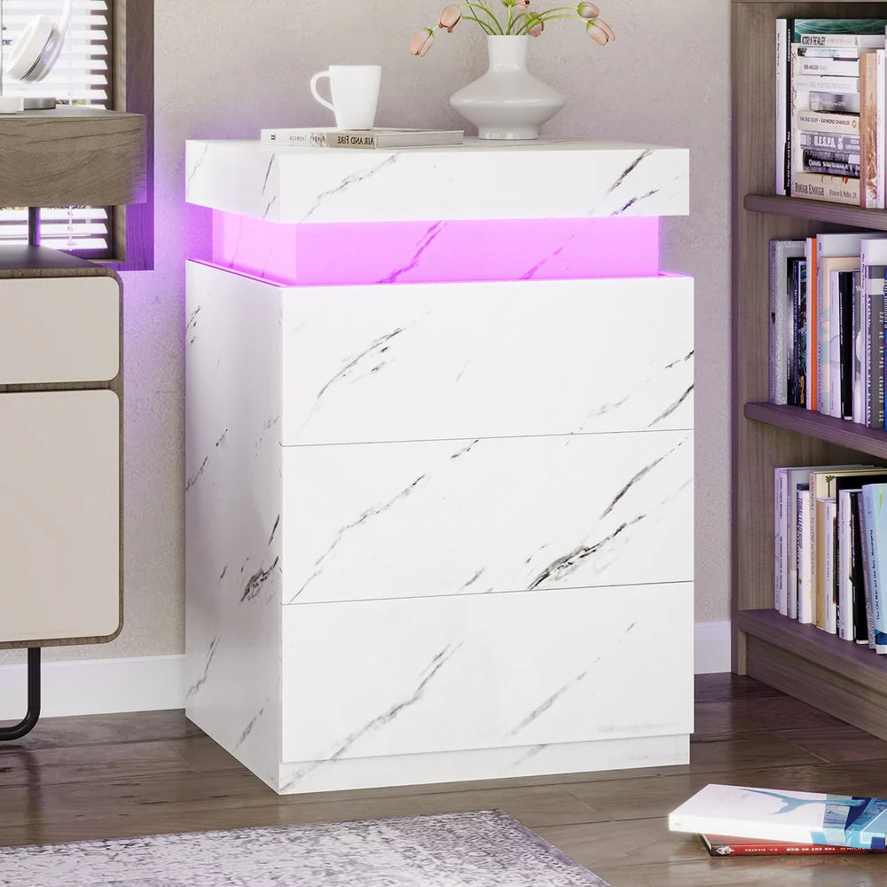 2x LED Nightstands