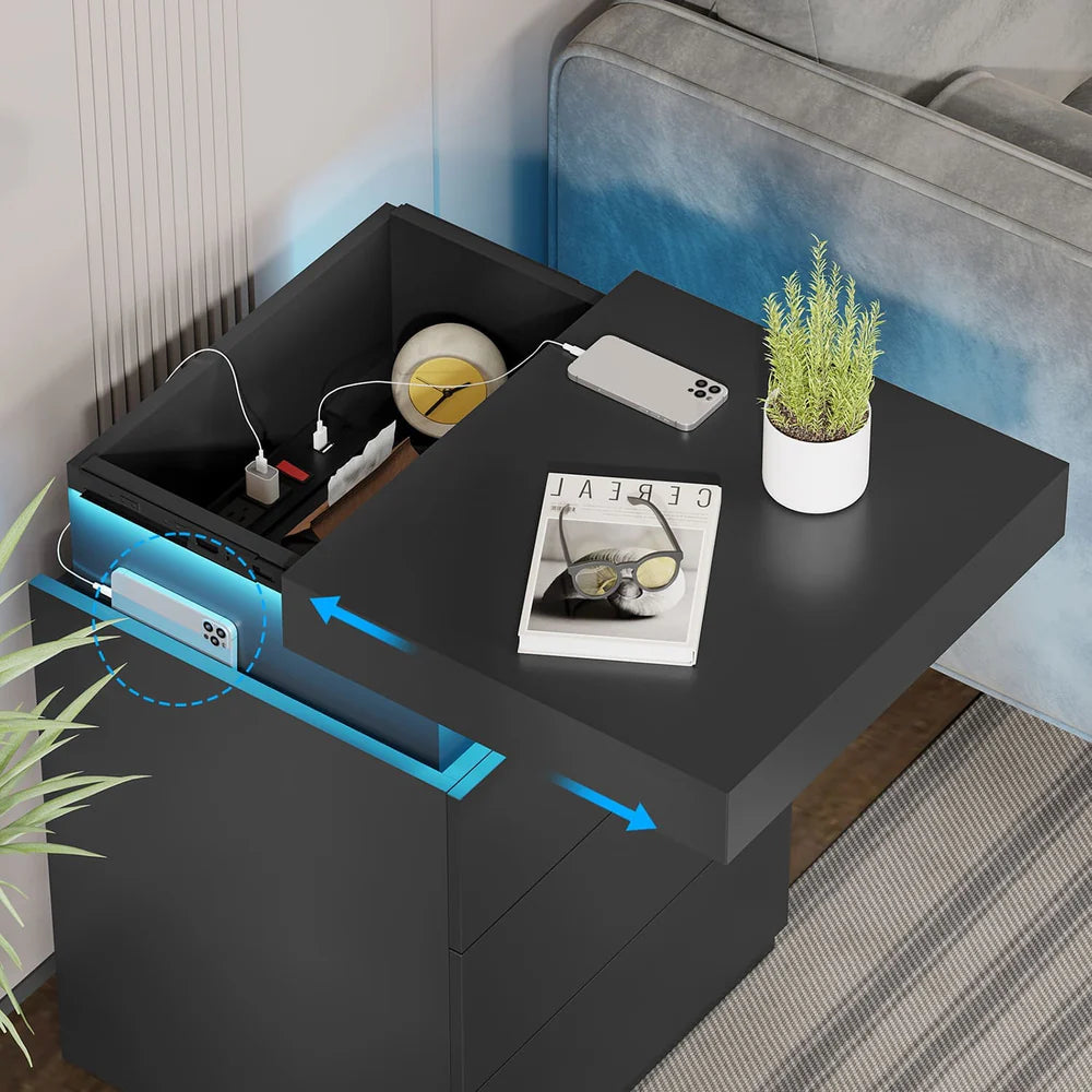 2x LED Nightstands