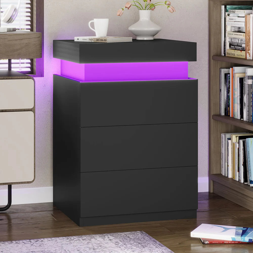 2x LED Nightstands