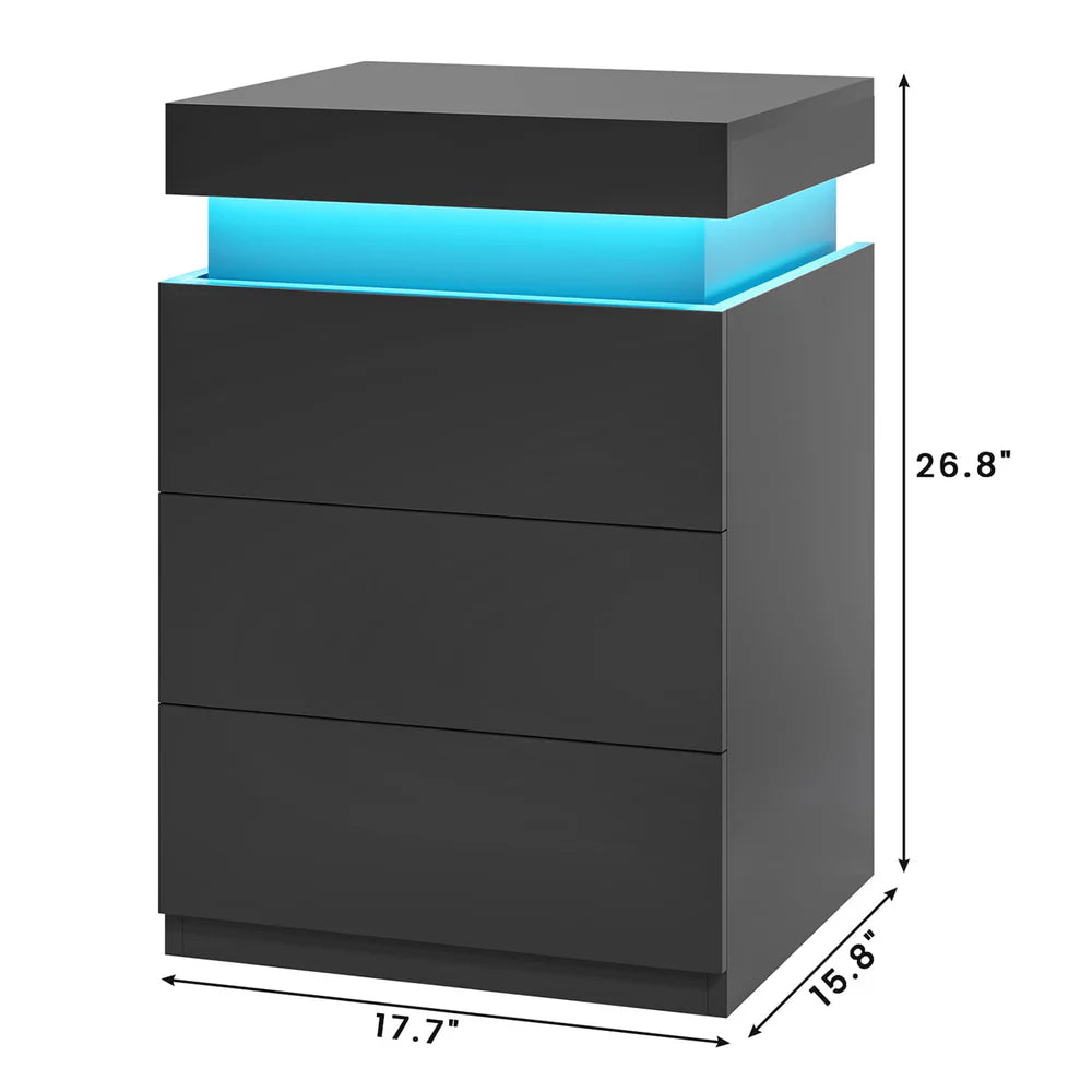 2x LED Nightstands