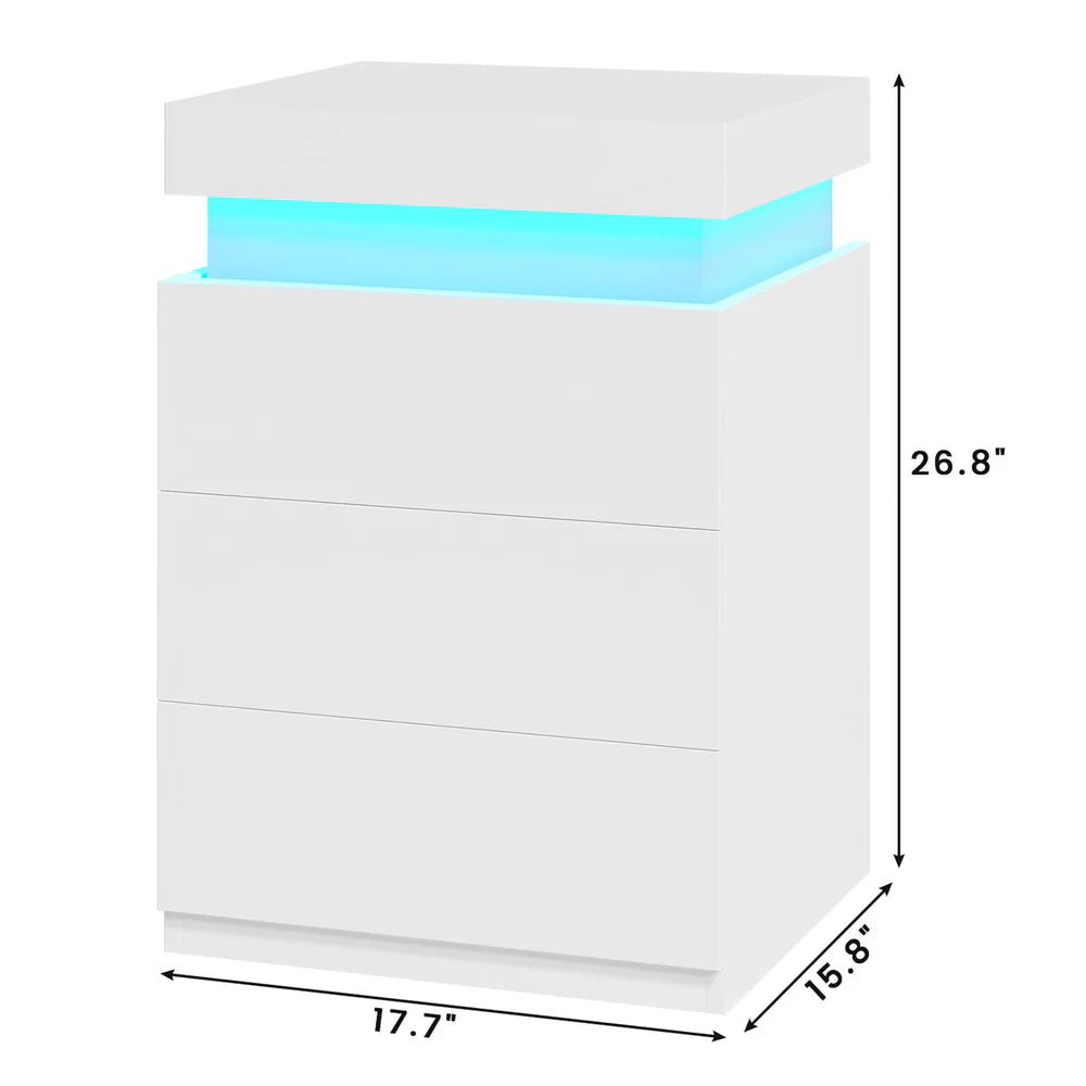2x LED Nightstands