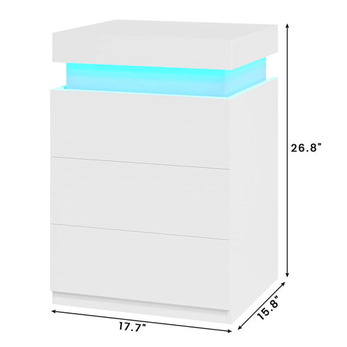 2x LED Nightstands