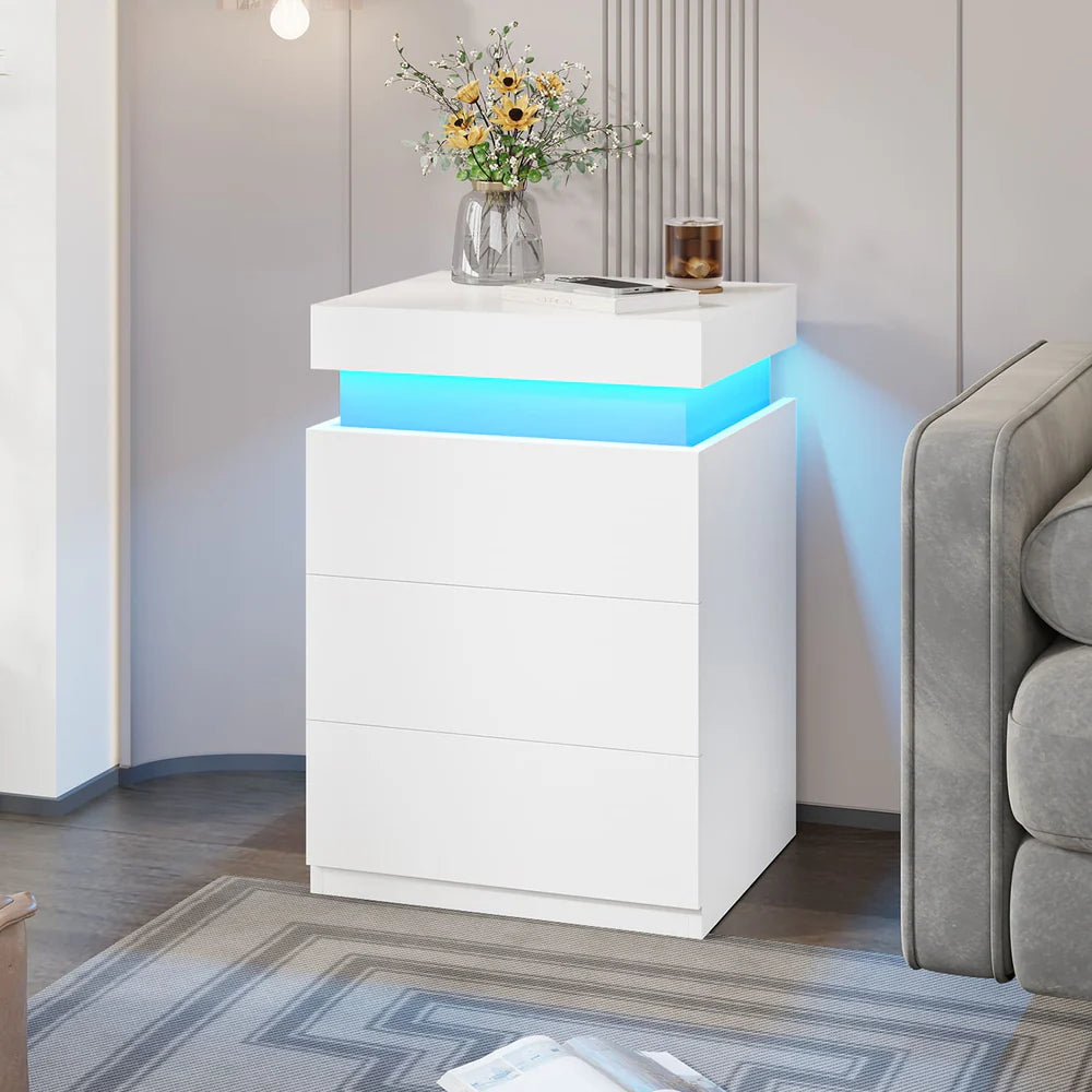 2x LED Nightstands