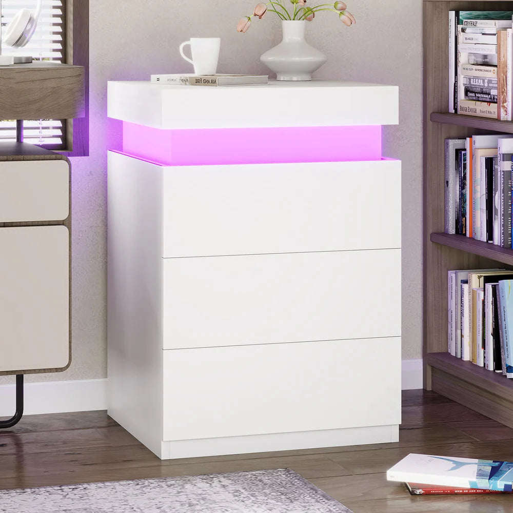 2x LED Nightstands