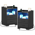 2x LED Nightstands