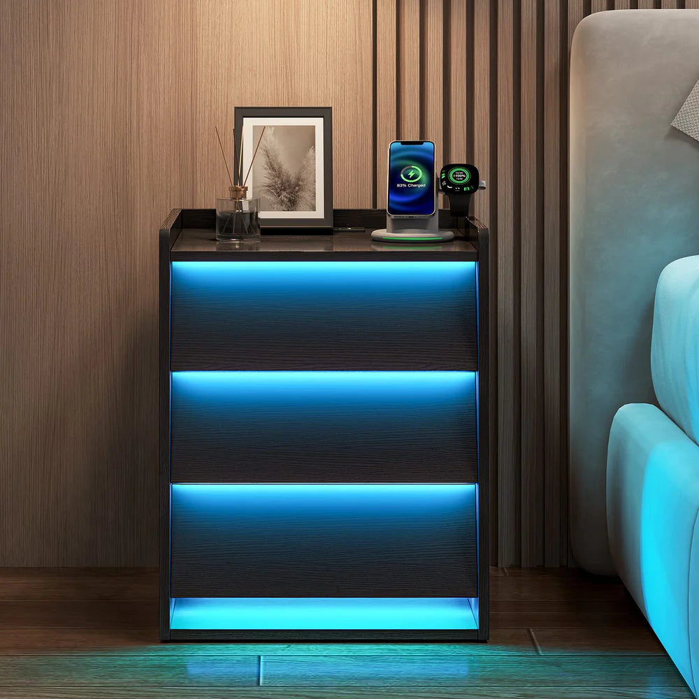 2x LED Nightstands