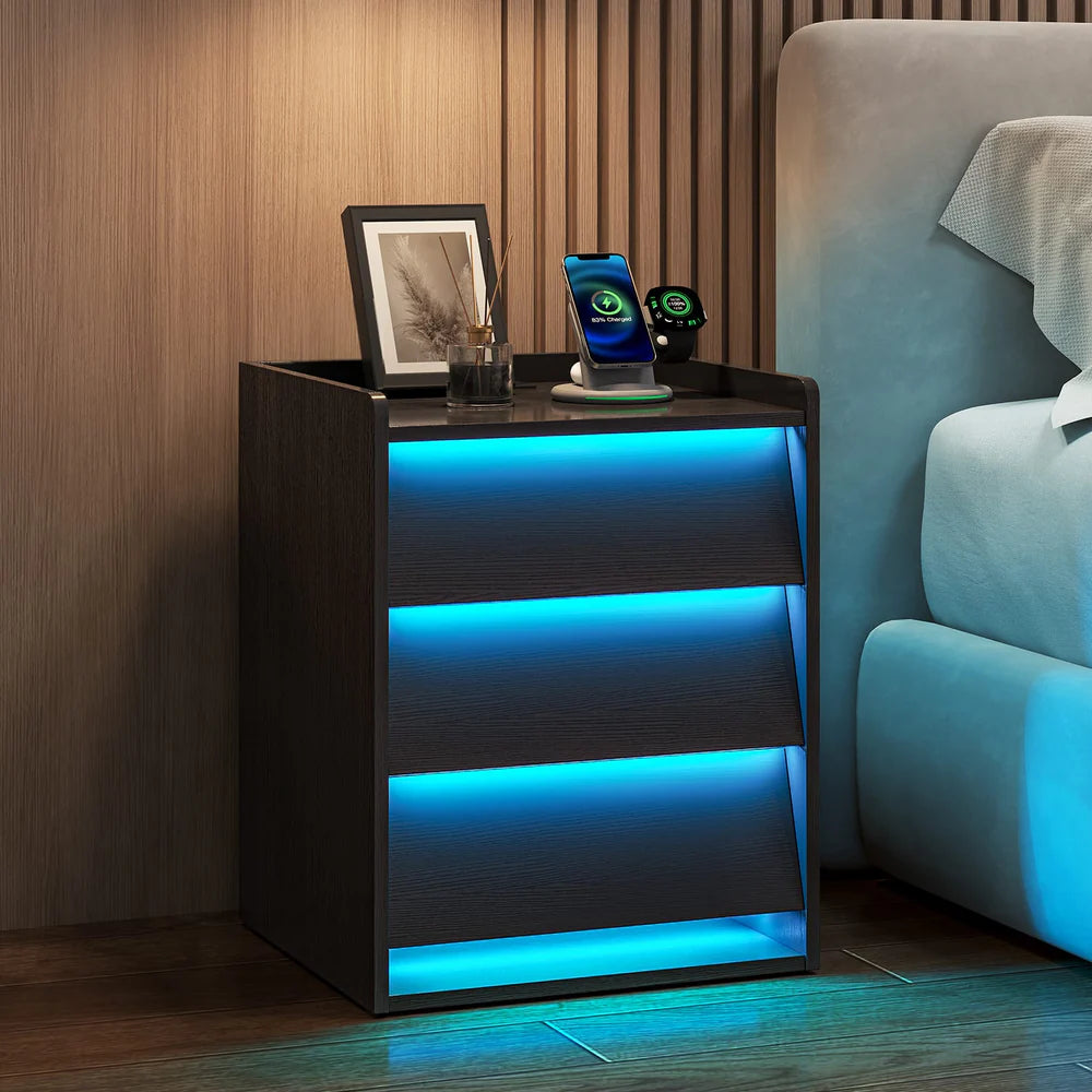 2x LED Nightstands