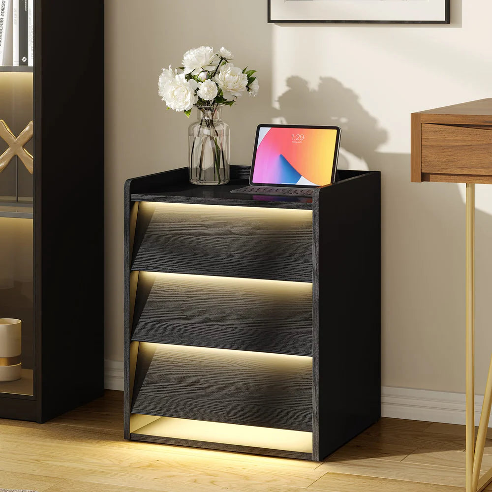 2x LED Nightstands