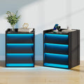 2x LED Nightstands